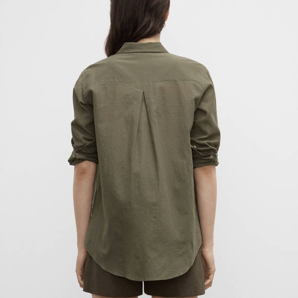 Club Monaco Marnee button down shirt oversize gauzy cotton - Picture 2 of 6